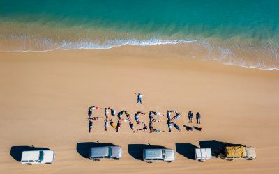 Fully guided East Coast Australia tours - Birds eye view of K'gari Fraser Island guided tour with Dingos Adventure Travel