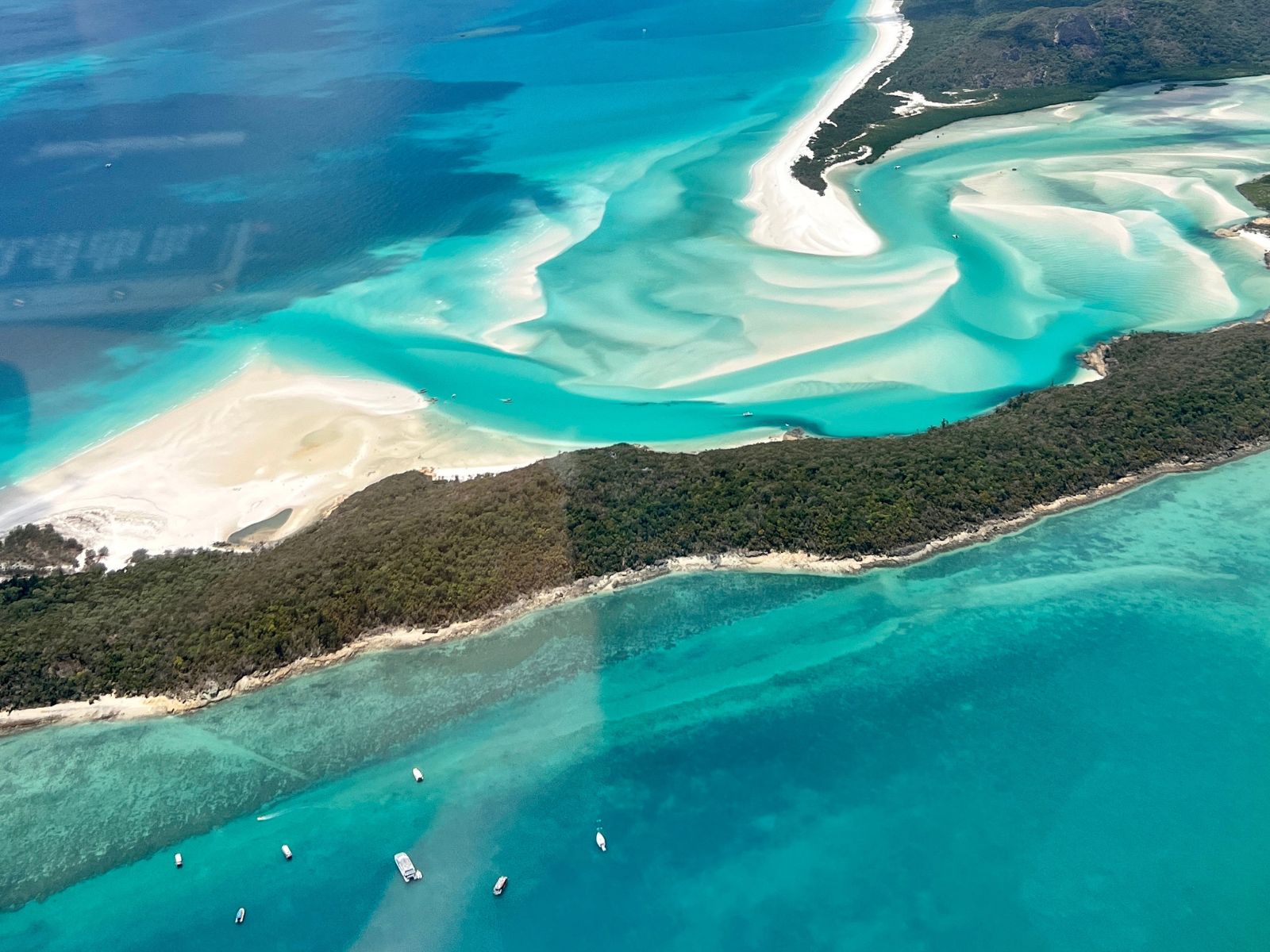 whitehaven beach from scenic flight
